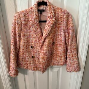 Ann Taylor Multicolor Tweed Blazer